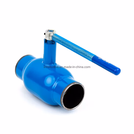 Schwimmende Heißwasser-Zweiwege-Kugelhähne aus Kohlenstoffstahl mit vollem Durchgang und vollständig geschweißten festen Kugelhähnen auf Lager